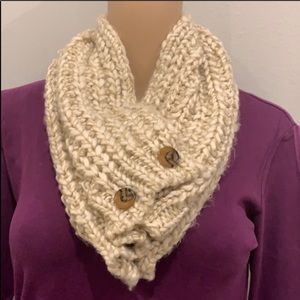 Hobo Cream Scarf, 26” around by Length 12”
